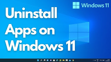 How to UNINSTALL an APP on windows 11