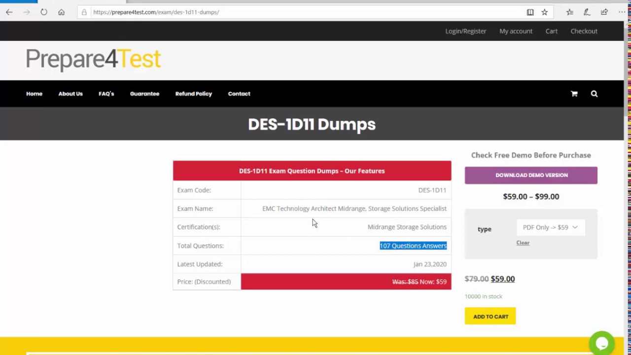 DES-1D11 Dumps | Prepare For EMC DES-1D11 Exam With 100% Guaranteed Marks - 