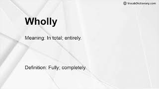 Wholly Meaning