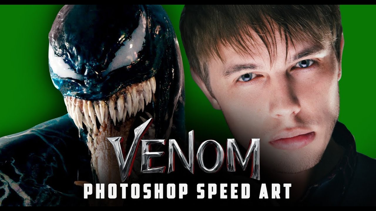 Photoshop Speed Art - Venom and me (Short vesion)