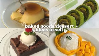 baked goods/dessert ideas to sell🍡