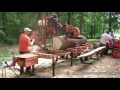 Wood-Mizer sawing large log  Southern Indiana Sawmill