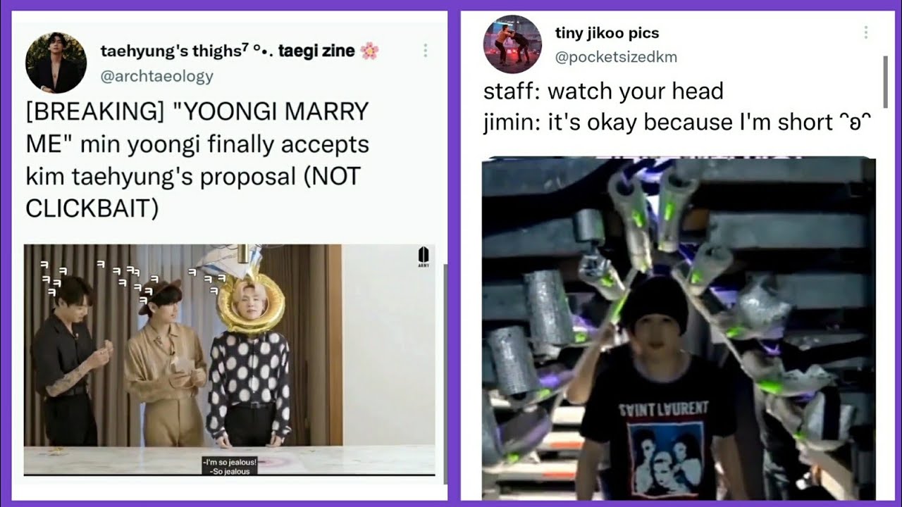 BTS meme tweets bc yoongi finally married