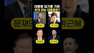 역대 대통령중에 가장 한게 없는 대통령은? #대통령 #문재인 #윤석열 #박근혜 #김대중