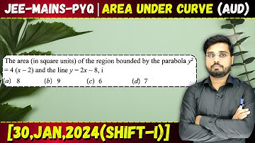 The area (in square units) of the region bounded by the parabola y 1= 4(x-2) and the line y = 2x - 8