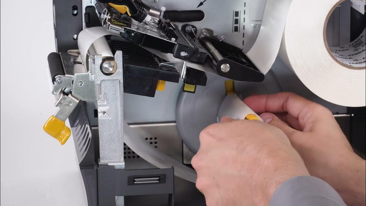 How to Load Media with the Peel and Liner TakeUp Option on a Zebra