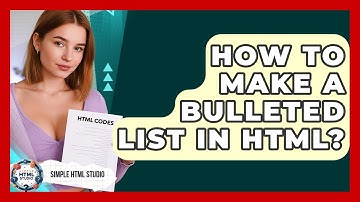 How To Make A Bulleted List In HTML? - Simple HTML Studio