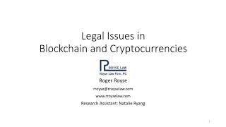 Legal Issues in Blockchain and Cryptocurrencies (Part 1): Coins vs Tokens