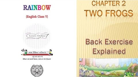 |Class 5th|English|PSEB|Chapter 2[Two Frogs]Back Exercise