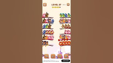 BIRD SORT 2 COLOR PUZZLE GAME🐦 LEVEL 57