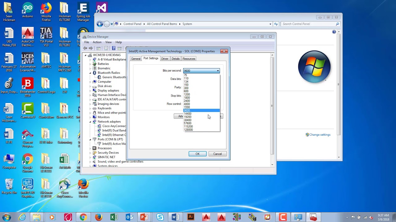 New Com Port Settings