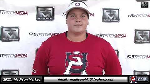 2022 Madison Markey 3.7 GPA Lefty First Base and Outfield Softball Skills Video - USA Premier