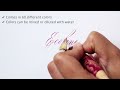 Using Ecoline Liquid Watercolor for Calligraphy by Artist Younghae Chung
