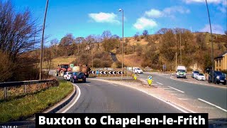 Driving from Buxton to Chapel en le Frith - Peak District - England