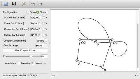 FourBar  Simulation with C++ and Qt
