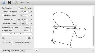 FourBar Simulation with C++ and Qt