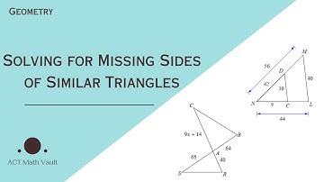 How to solve for missing sides of similar triangles quickly and simply! |ACT Prep| Geometry