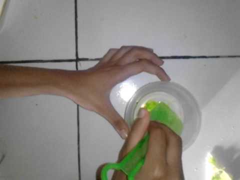 Cara Membuat Slime Dengan Air Panas Dan Garam Ala Icha Youtube