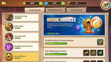 Idle Heroes (O) | 80 Prophet Orb Summons in the Light/Dark Faction | Heroic Miracle Event