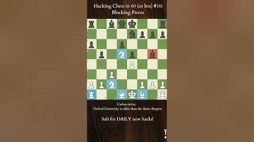 Hacking Chess #10 - Restricting Pieces #shorts #chessshorts #chess  #hacks #win #chessgame #youtube