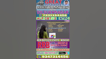 GENERAL SCIENCE - GREAT INSTITUTE RRB-ALP, TECHNICIAN, ASM, JE, GROUP-D, #railwayjobs2025