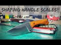 Shaping Handles Scales On A File Knife | knife Making | Vlog