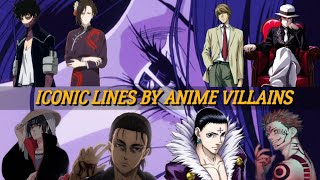 Iconic lines by best anime villains ✨