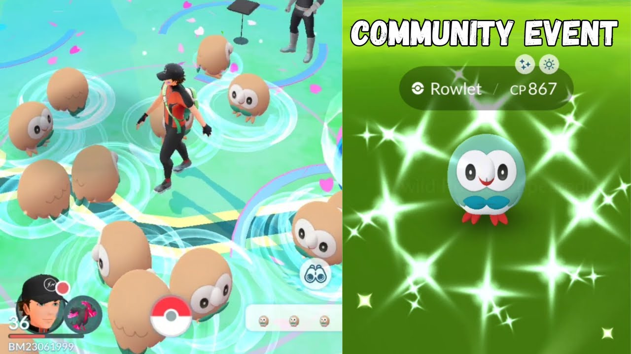 Rowlet Shiny Map Double Shiny Rowlet | community day #shiny #communityday #rowlet # ...