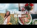 VLOG | Sunflower field, V-day surprise, time with family | spend the day with me