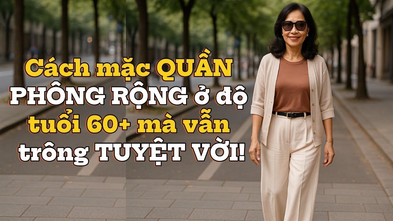 Cách mặc QUẦN PHÔNG RỘNG ở độ tuổi 60+ mà vẫn trông TUYỆT VỜI | phụ nữ mặc đẹp