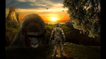 kong the skull island | surreal photo manipulation photoshop turorial.