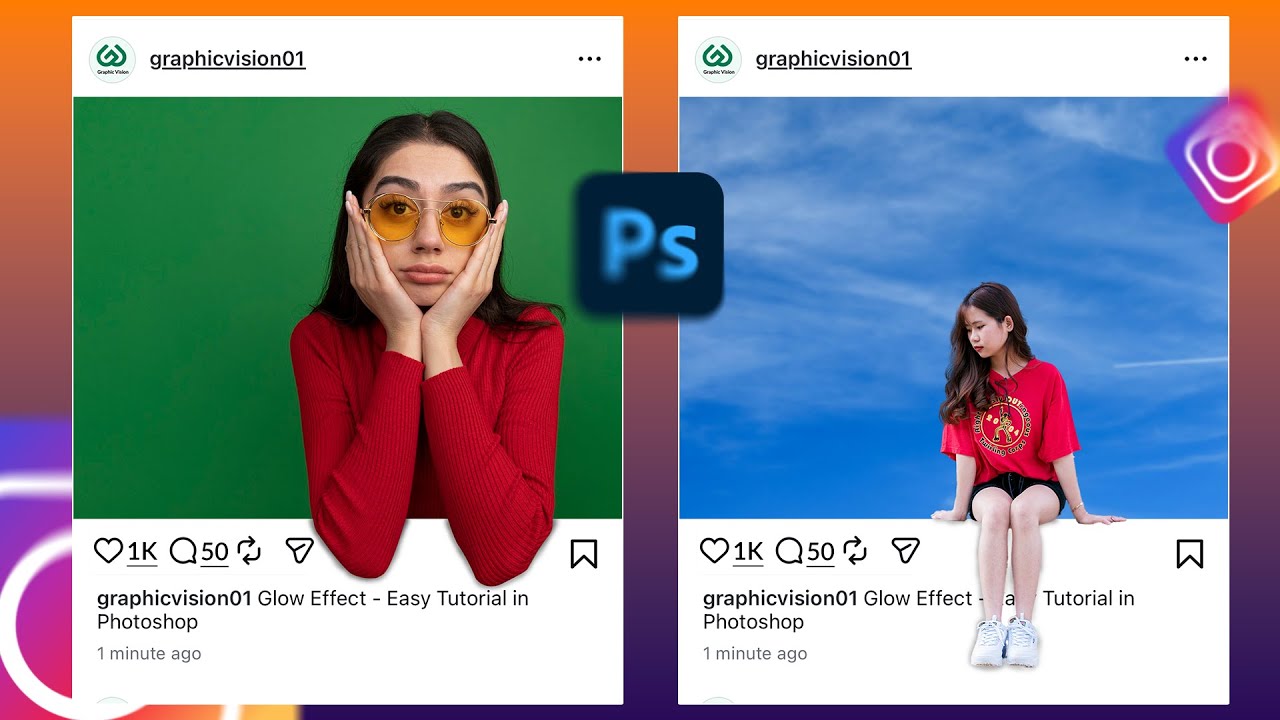 How to Create 3D Instagram Photo Frame Effect | Photoshop Tutorial