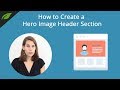 How to Create a Hero Image Header Section on Your Homepage