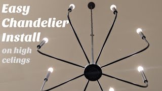 Easy Way to Replace Chandeliers on High Ceilings by DIYAroundTheHome 53 views 10 days ago 3 minutes, 9 seconds