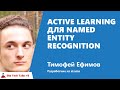 Active Learning для Named Entity Recognition. Тимофей Ефимов, eLama