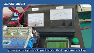 Three-phase fully controlled rectifier output waveform test and maximum output voltage analysis