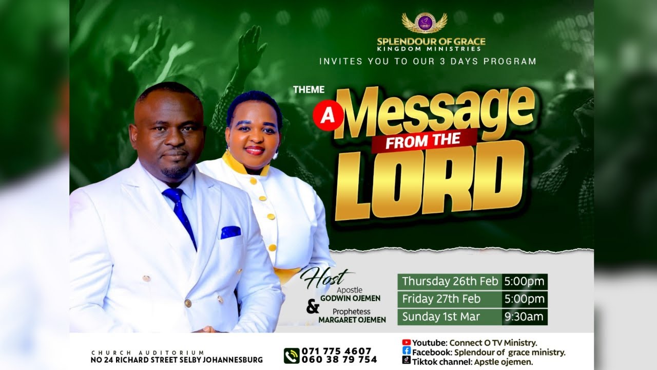 A Message From The Lord | Day 1 | Apostle Godwin Ojemen | 26. Feb 2026