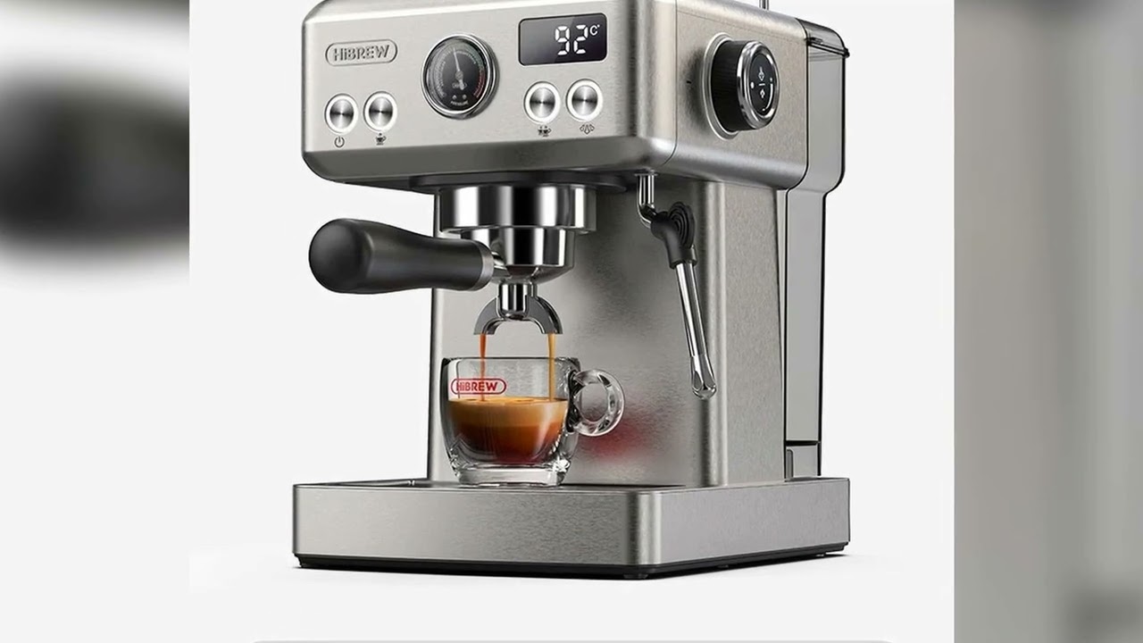 A must-have product #HiBREW 20Bar Semi Automatic Espresso Coffee Machine Temperature Adjustable 58