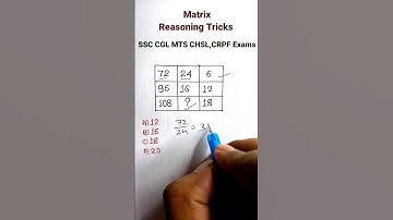 Missing Number| Reasoning Tricks for SSC CGL CHSL MTS CRPF AGNIVEER & OTHERS Exams |#shorts