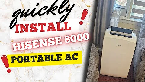 How to EASILY Install Portable Air Conditioner | Hisense Single Hose 8,000 BTU Portable AC