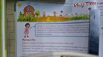 Class 5th EVS Lesson- 3 Playing Time -Part 1