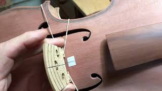 Setting the neck into the Redwood Violin