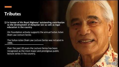His Royal Highness Sultan Azlan Shah