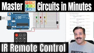 Control LED's with an IR Remote in Tinkercad Circuits! #arduino