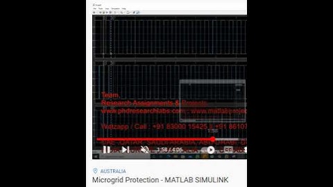 Microgrid Protection -  MATLAB SIMULINK