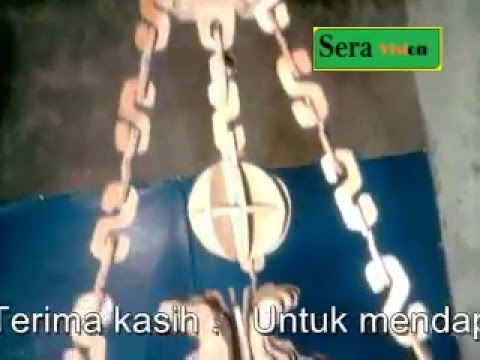 Membuat Kerajinan  Lampu  Katrol Antik Dari Triplek  Bekas 