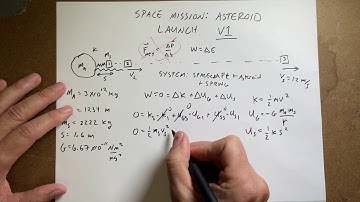 Spring Constant Needed to Launch a Spacecraft from an Asteroid - Using the Work-Energy Principle