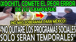 ¡XOCHITL COMETE EL PEOR ERROR DE SU CAMPAÑA EN VIVO, NO ALCANZARON A QUITARLE EL MICROFONO!