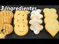 GALLETAS 3 INGREDIENTES, MUY RÁPIDAS y FÁCILES 😍🍪😋 (+4 DECORACIONES) SIN HUEVO😍😍