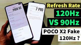 Poco X2 120Hz Fake Refresh Rate 😱 Poco X2 120Hz VS OnePlus 90Hz Screen Refresh Rate